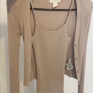 H&M Ribbed Dress and Cardigan